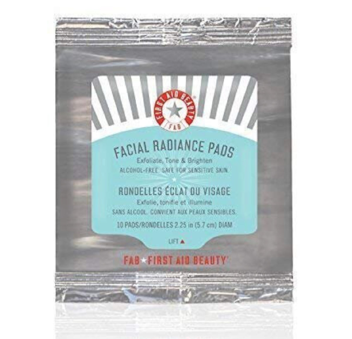 FAB FIRST AID BEAUTY FACIAL RADIANCE PADS - 10 PADS - TRAVEL SIZE