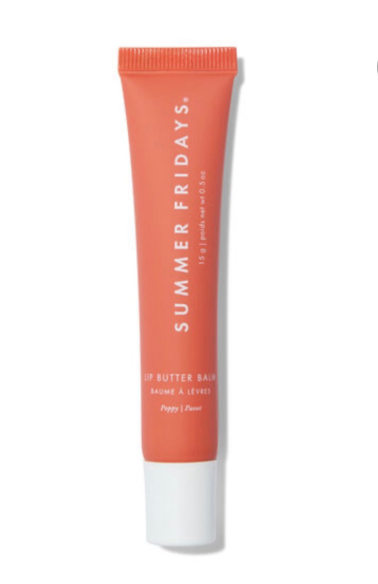 Summer Fridays Lip Butter Balm - Hydrating Lip Balm with Glossy Finish SHADE POPPY