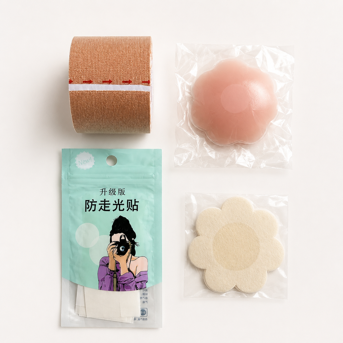 BOOB TAPE & NIPPLE COVER KIT – NUDE, 5M