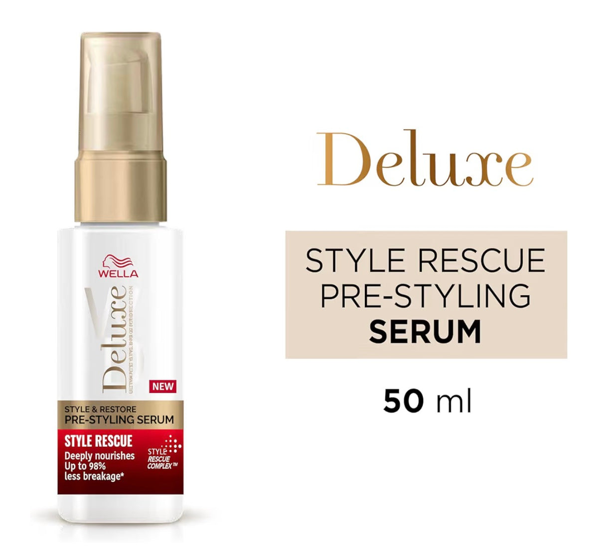 Wella Deluxe Style Rescue Pre-Styling Serum 50ml