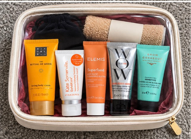 Luxury Beauty & Haircare Travel Bundle with Cosmetic Bag – 8 Pieces Worth over £65